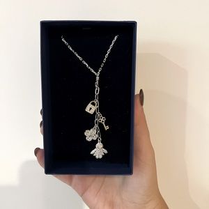 Swarovski Jewelry | Lucky Gold and Crystal Clover Pendant Necklace 886824